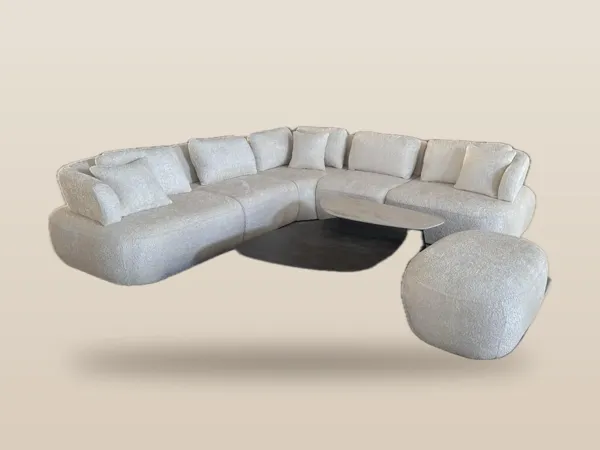 Divan Nuvola, Bouclé gri · Me puf